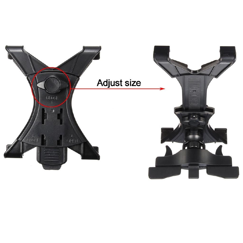 Black 360° In Mount Stand For 7-10  inch GPS Slot Mount Phone Tablet Holder Stand Universal Car Tablet PC CD Slot Holder