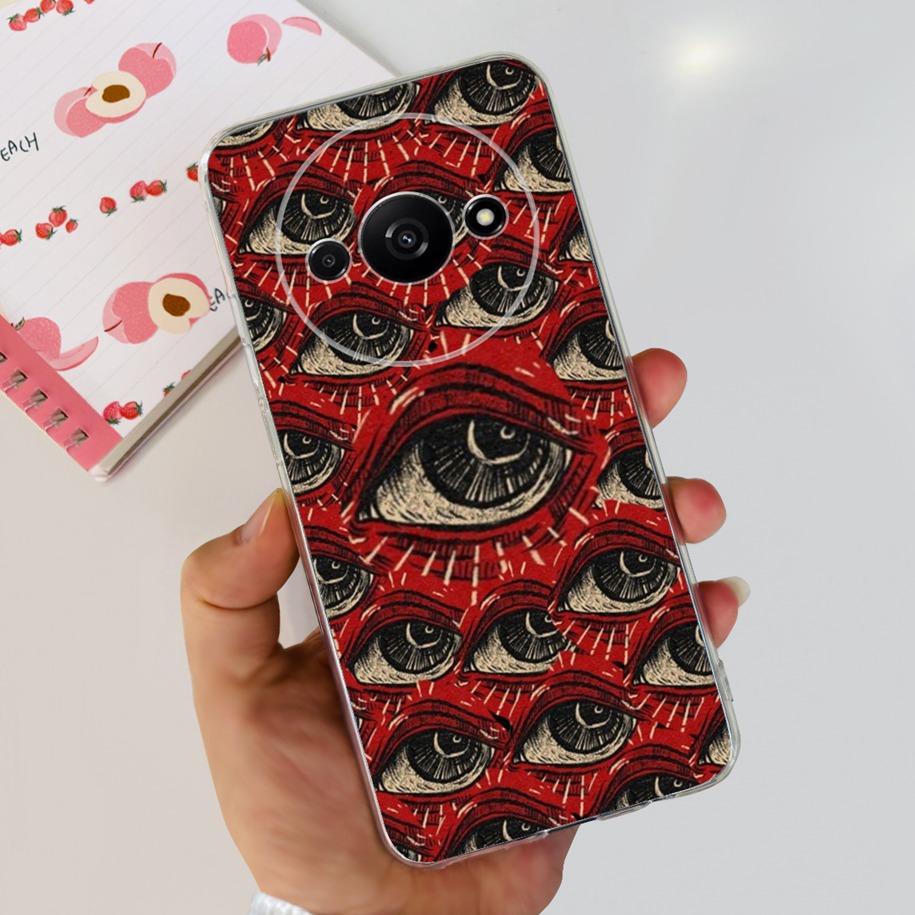 For Xiaomi Redmi A3 Case 2024 Popular Flower Soft Silicone Clear TPU Phone Cover For Xiomi Redmi A3 A 3 Bumper on RedmiA3 Fundas