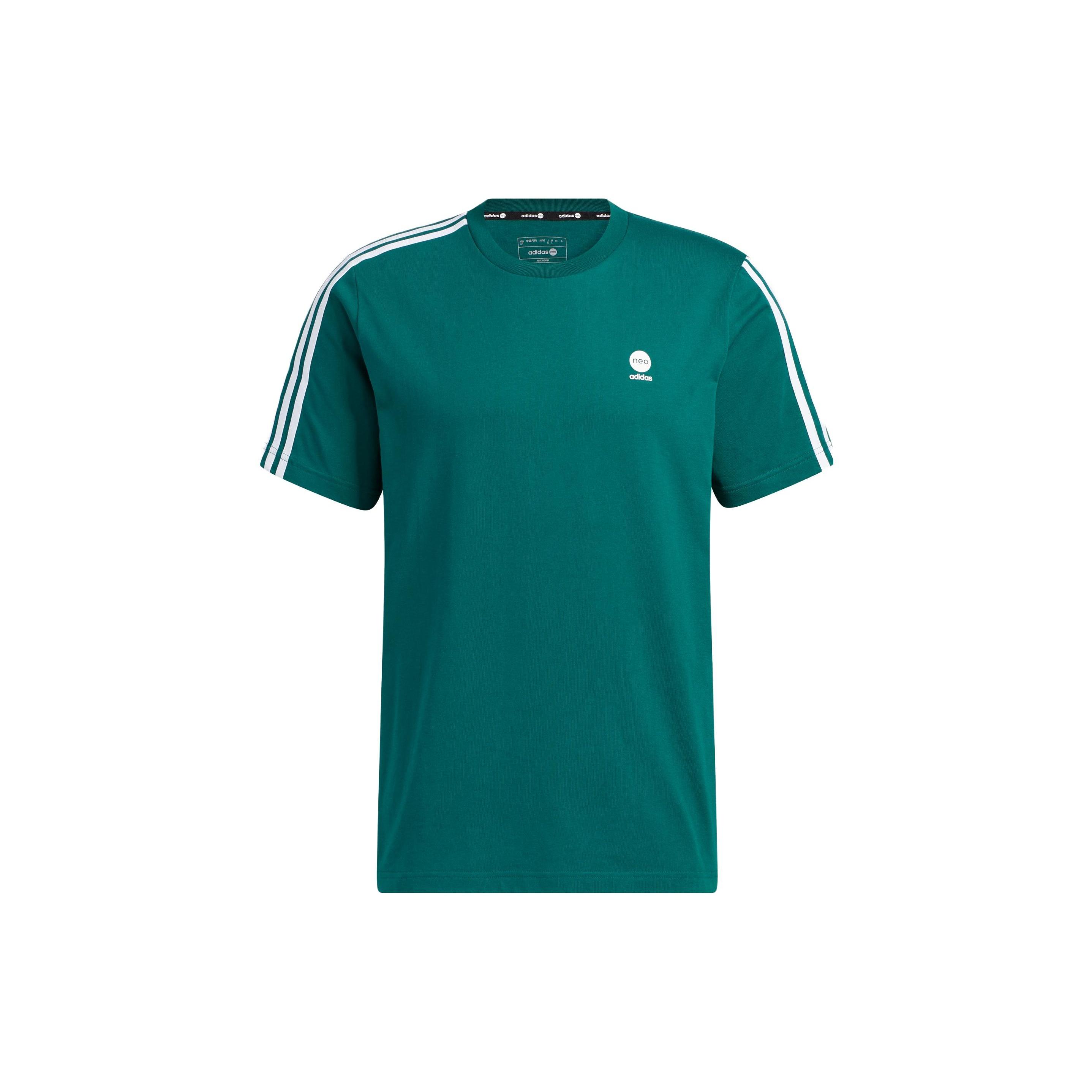 adidas Neo Essential 3-stripes T-Shirts Green Men s IK6079 XXXL