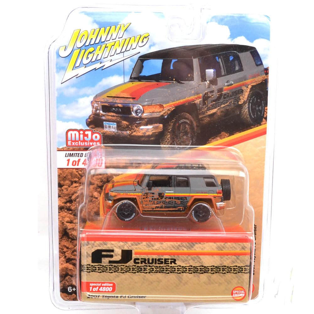 JOHNNY LIGHTNING Масштаб MiJo Эксклюзив 2007 Toyota FJ Cruiser Кастом 1/64 (Серая Грязная)