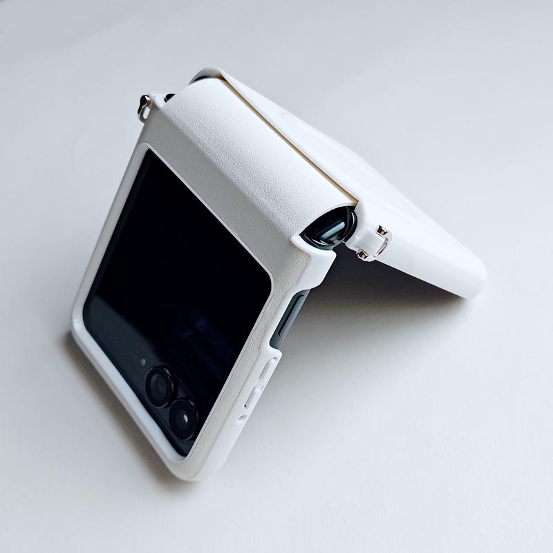 Per Motorola Moto Razr 50 60 Pro 50 Ultra Custodia Magnetica in PU Pelle Ultra-sottile Con Gancio Laterale per MOTO Razr 60 Ultra