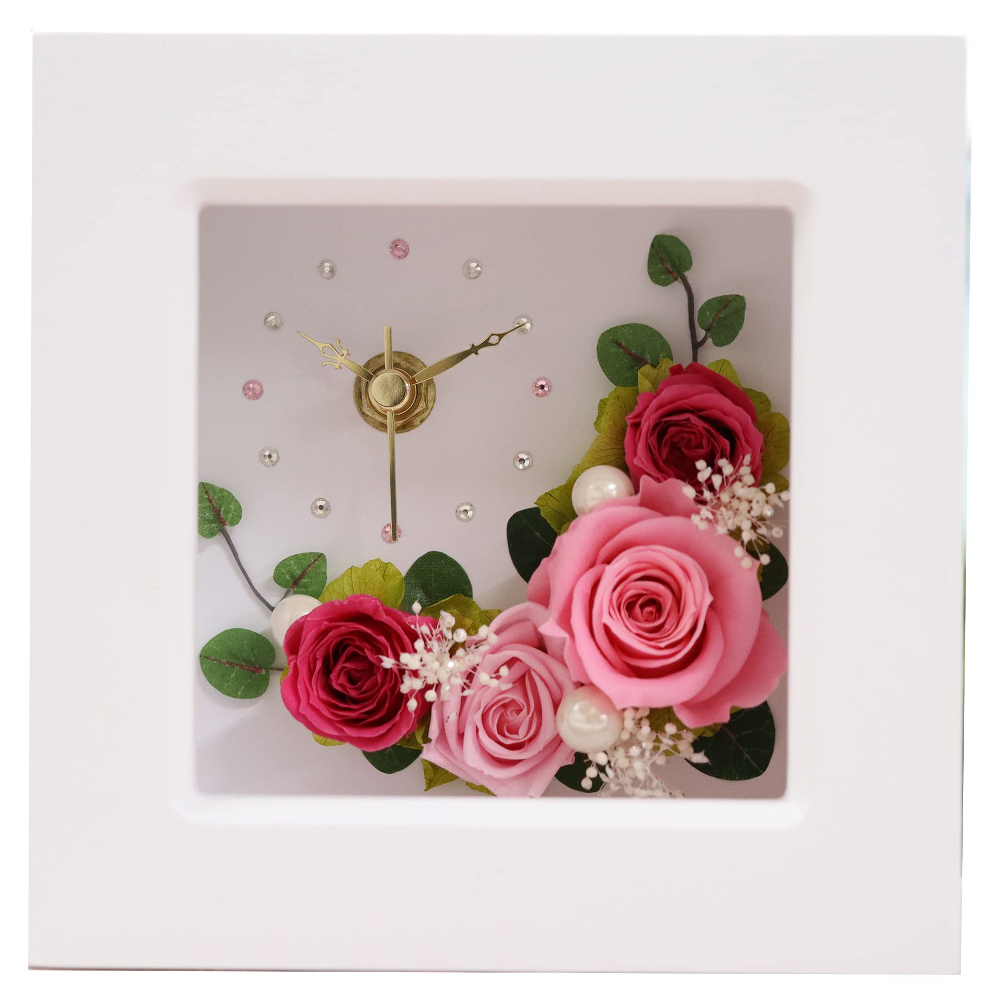 

IPFA Сохраненный Цветок Настольные Часы Подарок на День Рождения Цветочные Часы 60-летие Выход на Пенсию Свадебный Юбилей Торжество Стильные Популярные Женщины розовый