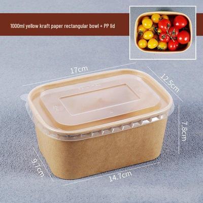 ZISIZ Kraft Paper Takeaway Food Container