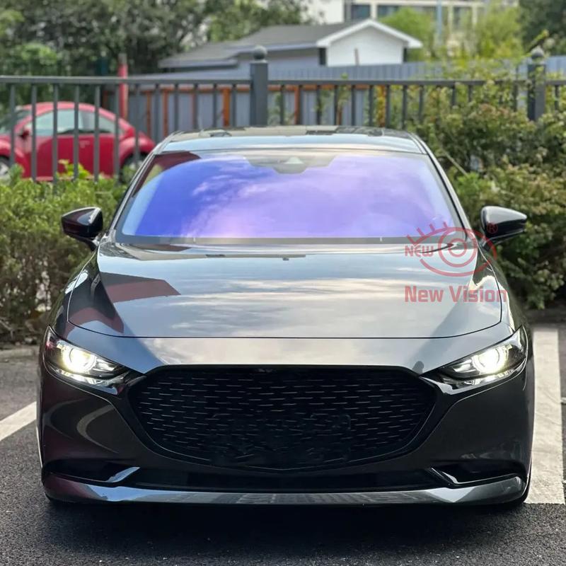 80%VLT Purple Chameleon Tint Film PET Self Adhesive UV Rejection Color Change Car Windshield Tint Solar Protection Film 50cmX152cm