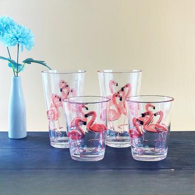 Acrylic Flamingo Cup Thickened Creative Plastic Juice Water Bottle