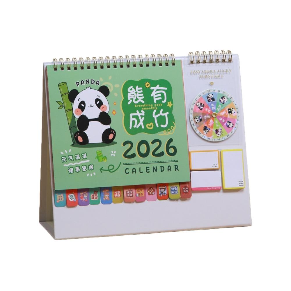 Coil Binding 2026 Desk Calendar Month Date Display Standing Flip Calendar Daily Planning