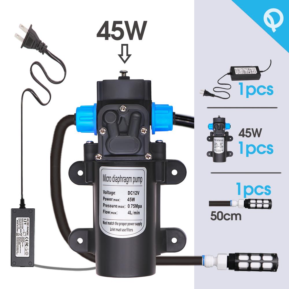 45W 0.2MM Misting Kit Pump Auto Self-priming Watering Cooling System Garden Patio Irrigation Outdoor Mister System Timer Control