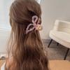 Super Shiny Pink Crystal Butterfly Hairpin for Women, Large Size for Bun Hairstyles, Luxurious and Exquisite Hair Clip