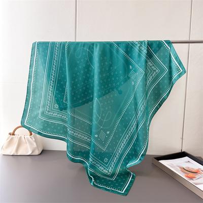 Classic Paisley Imitation Silk High-end Square Scarf Silk Scarf Printed Shawl Decorative Scarf Sunscreen Headscarf Scarf