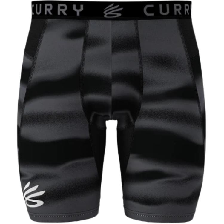 

Under Armour Printed Slim Fit Mid Rise Elastic Waist Three Quarter Sports Shorts Men shorts Black 1379829-003 M