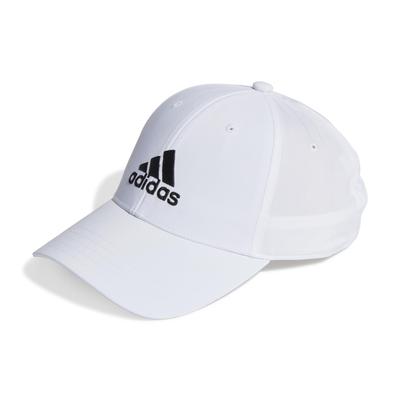 Adidas DKH27 Men's Lightweight Baseball Cap with Embroidered Logo, White/Black (II3552), Size 54.0-57.0 Cm (Kids)