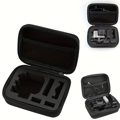 Heavy Duty EVA Storage Case for GoPro Hero 12/11/10/9/8/5, Xiaomi Yi 4K, SJCAM SJ4000, H9r - Shockproof Black Organizer with Foam Insert, Durable