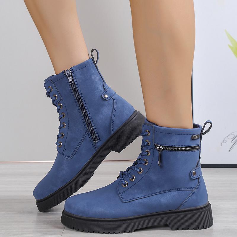 Зимние новые стильные удобные модные женские туфли с молнией — фото 6