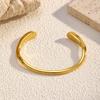 European and American Fashion Stainless Steel Electroplating Opening Bracelet Does Not Fade, High-end Bracelet Real Gold Electroplating 18K Jewelry 