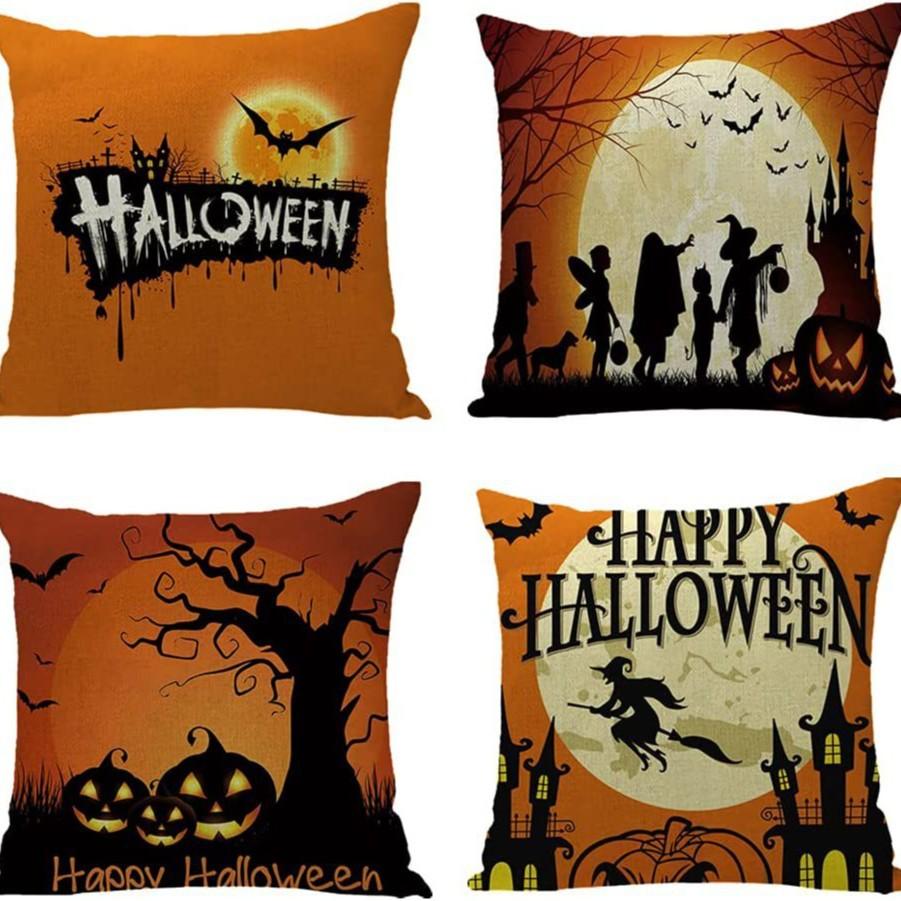 New Funny Skull Print Pillowcase Halloween Home Sofa Decoration Cushion Cover Bedside Pillow