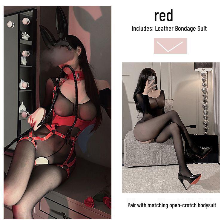 Wood Aoi's Lingerie Leather Bondage Temptation Restraint Role Play Uniform