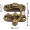 12 Pcs Antique Right Hook Hasp Latch Retro Swing Horn Lock Clasp With Mounting Screws, 1.1 X 1.3 In, Bronze - RiRi