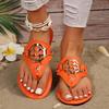 Women's Buckle Decor Flip Flops, Fashion Summer Beach Flat Slide Shoes, Casual Outdoor Slide Sandals