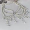 Fashion Temperament Belly Layered Imitation Pearl Tassels Body Chain Waist Chain Belt Streetwear Summer Beach Women Body Jewelry