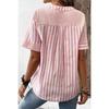 Women Cotton Linen Asymmetrical Striped Shirt With Vneck For Casual Office Wear