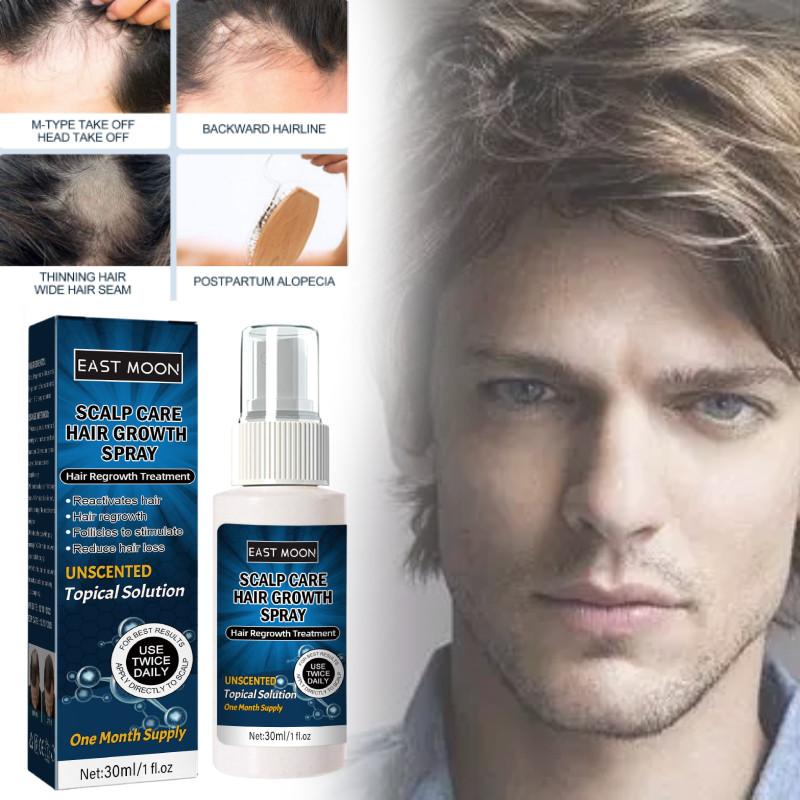 East Moon Men's Hair Growth Spray For Thicker Hairline And Prevents Hair Loss