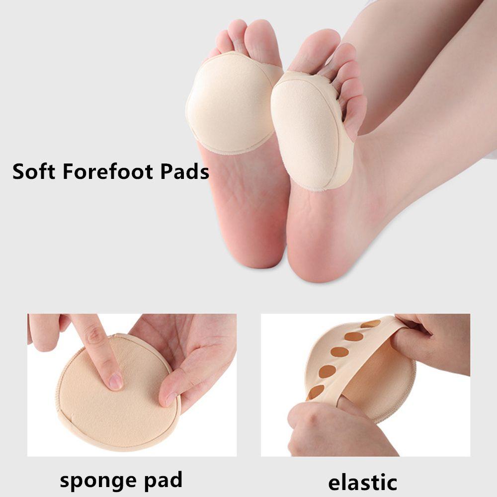High Heels Ease Pain Socks Toe Pad Insert Half Insoles Forefoot Pads Five Toes