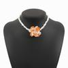 Camellia Flower Imitation Pearl Necklace Romantic Clavicle Chain Necklace  Fashion Jewelry