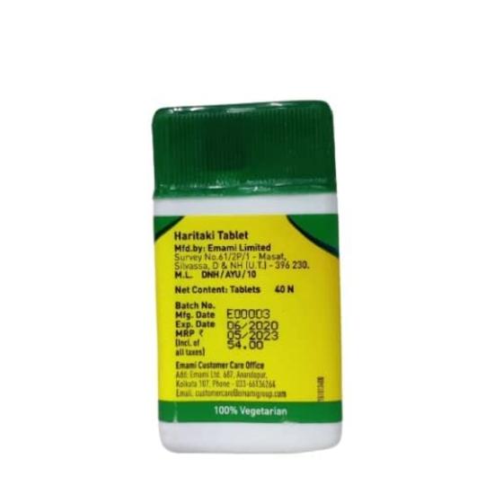 Zandu Haritaki(harde) Tablet 40(Pack of 5) Free Malshuddhi Sample