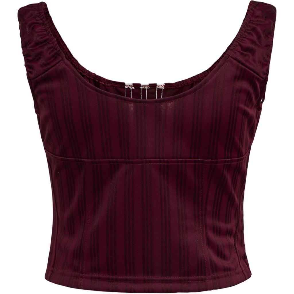 Adidas Originals Soft Skin Slim Fit Casual Striped Sleeveless Sports Tank Top Women tops Black KU4751
