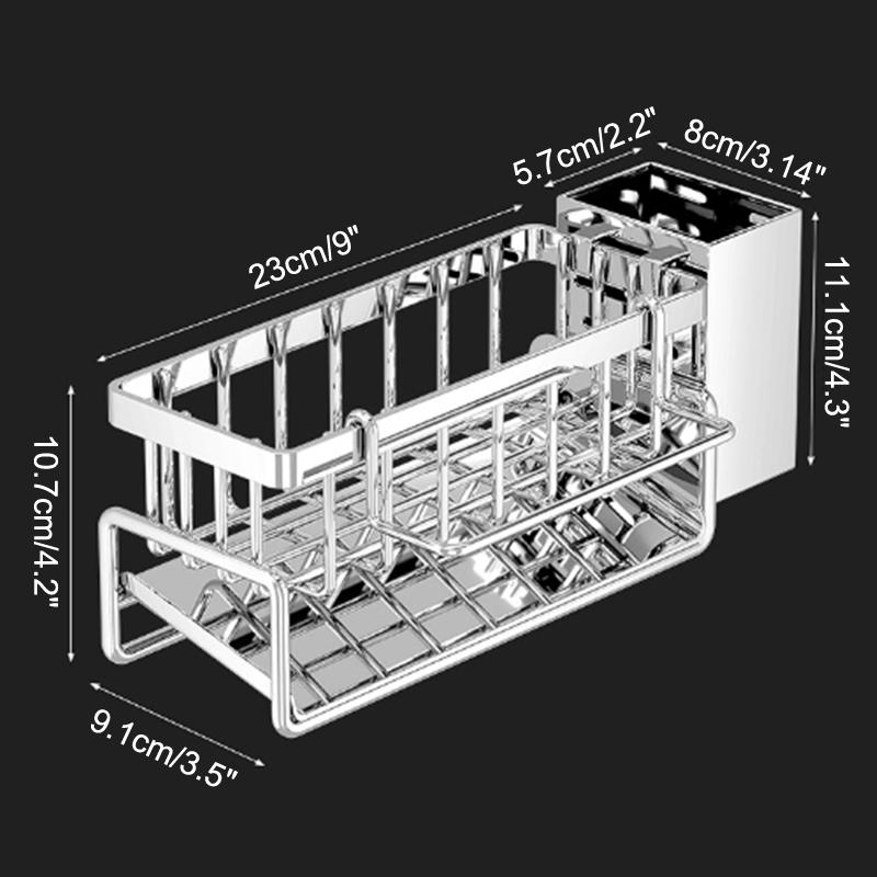 New Stainless Steel Kitchen Sink Storage Rack Faucet Storage Rack Sponge Rack Self-draining Storage Rack