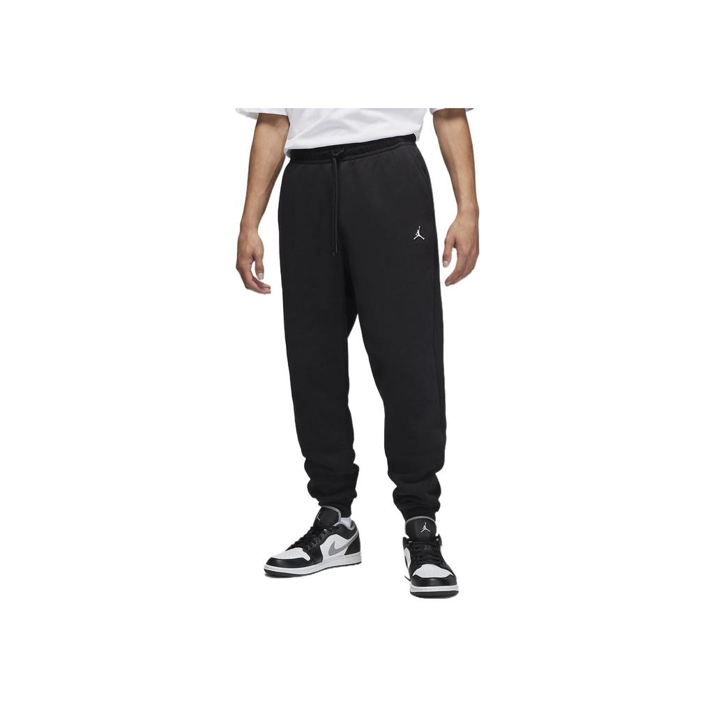 Jordan Logo Print Drawstring Elastic Waist Mid-Rise Joggers Men Bottoms Black DQ7341-010