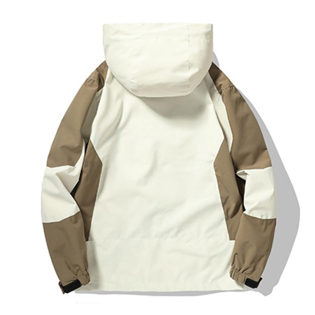 Men's Casual Sports Jacket Waterproof Lightweight Hooded  Hiking Golf Raincoats With  Pockets