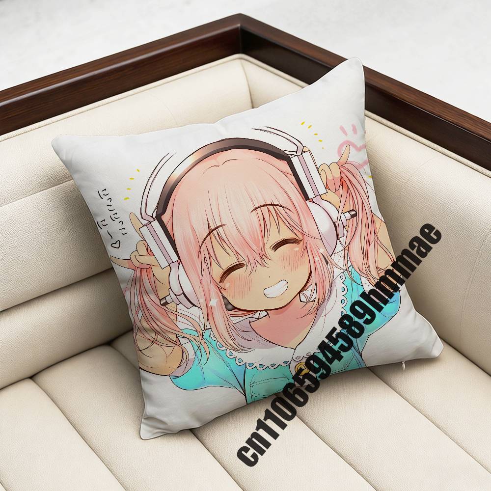 Cartoon Virtual Singer SSuper Sonico Throw Pillow Case Sham For xcm xcm Square Car Pillowcase Pad Cushion Cover
