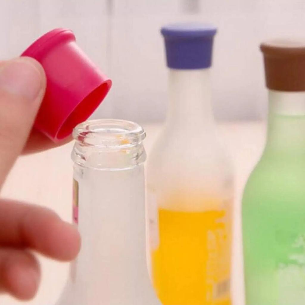 1PC-Reusable silicone wine stopper, sealed grape wine bottle, easy to clean, retainer sealed beer beverage