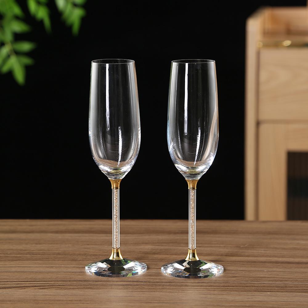 Juego de Copas de Cristal de Alta Calidad para Champagne y Vino Tinto