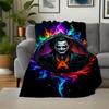 "Joker A Logo Colorful Flame Art Print Poster"Blanket Flannel Throw Blanket for Sofa, Bed, Travel, Camping, Office