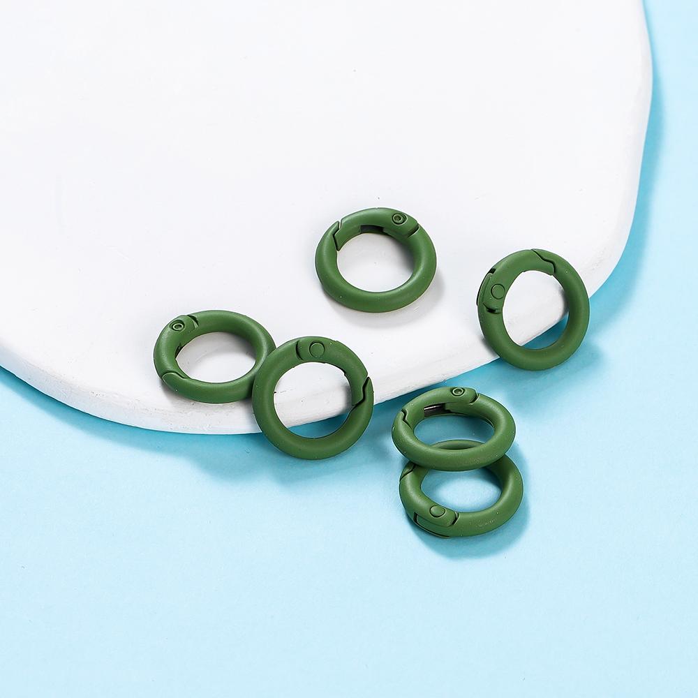 5Pcs/Lot Colorful Metal O Ring Spring Clasp Openable Round Carabiner Keychain Clips Hook Dog Chain DIY Jewelry Buckle Connector