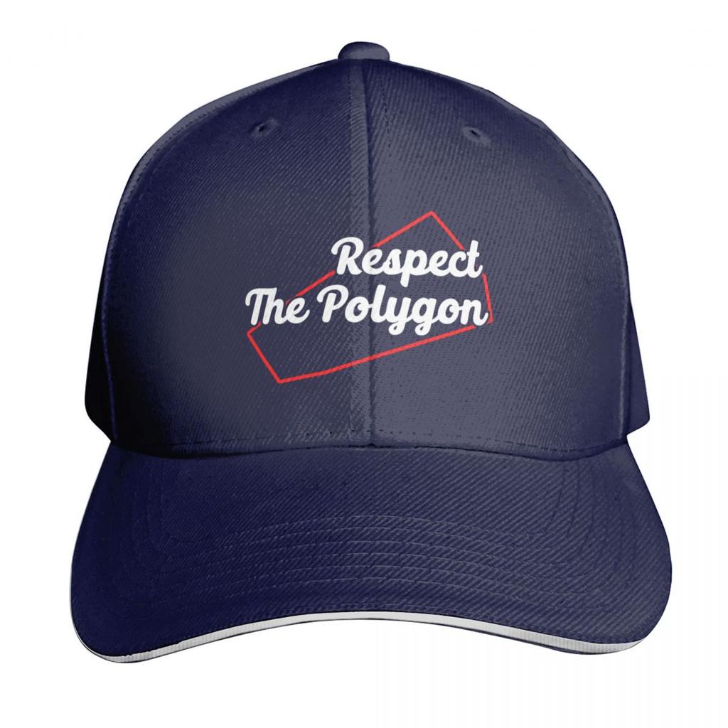 Respect The Polygon  Vintage Style Baseball Cap Hip Hop Beach Outing hiking hat luxury caps Unisex Hats Womens
