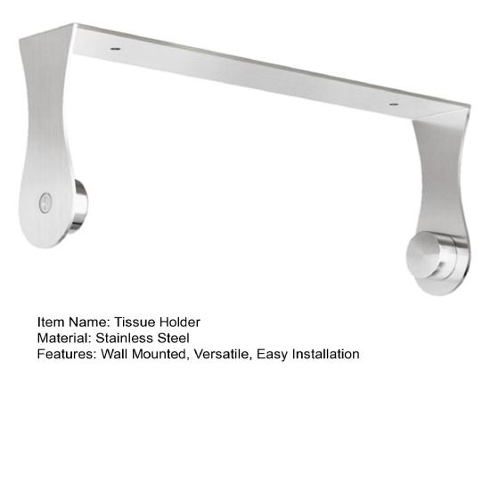 Yousheng Tissue Holder Under Cabinet Stainless Steel Kitchen Bathroom Rack Easy Installation Tissue Roll Clamp