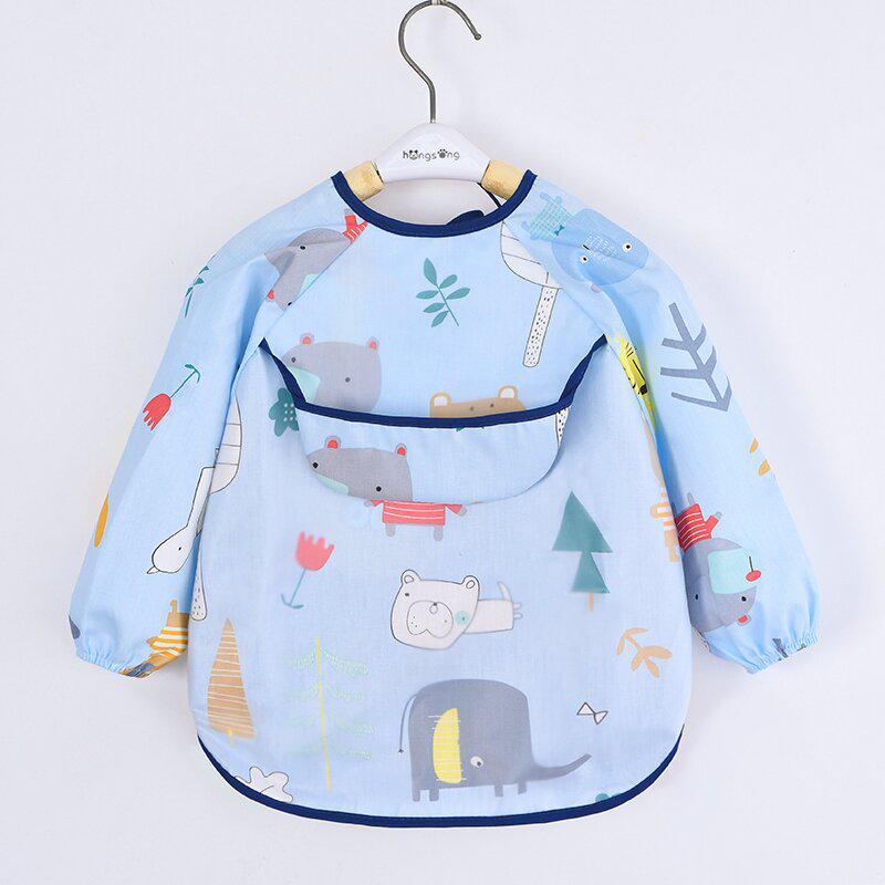 Summer Baby Bibs & Aprons - Thin Cotton, Waterproof, Stain-proof, Back-wear Coveralls