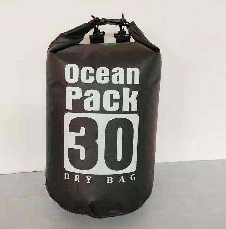 Waterproof Outdoor Sports Dry Bag: Single/Double Shoulder, PVC Thickened Mesh, Lightweight for Beach, Rafting & Swimming.