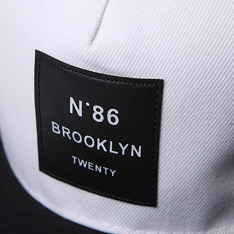 1pc Unisex Sports Baseball Cap for Men & Women With Alphabet Silicone Label Dad Hat - Stylish Flat Brim Snapback Trucker Cap