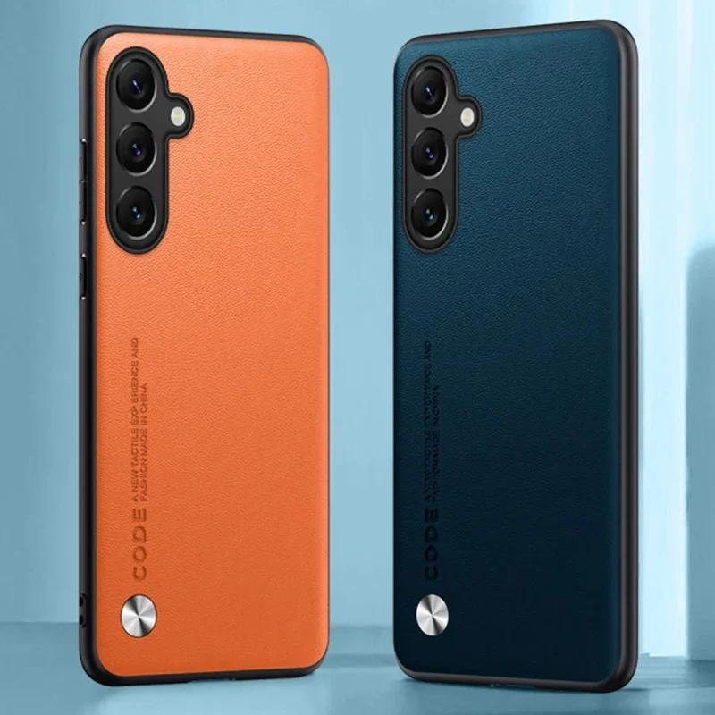 Husă de telefon din piele Sle de afaceri de lux pentru Samsung Galaxy S25FE A57/37/27/17/07 A56/36/26/16/06 A55/35/25/15/05S Cover de protecție