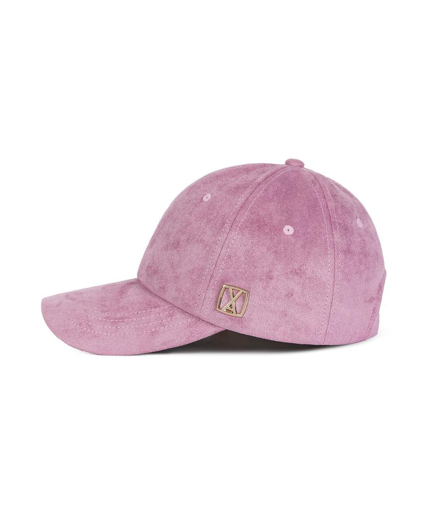 Bajal Va Square Suede Ball Cap Pink
