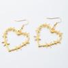 Gothic Vintage Punk Exaggerated Thorns Big Heart Earrings for Women Fashion Hip Hop Band Street Party Jewellery Gift
