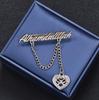 Rhinestone Brooch Jewelry Accessories Hijab Tassel Lapel Pin Suit Shirt Collar Badge Corsage Brooches