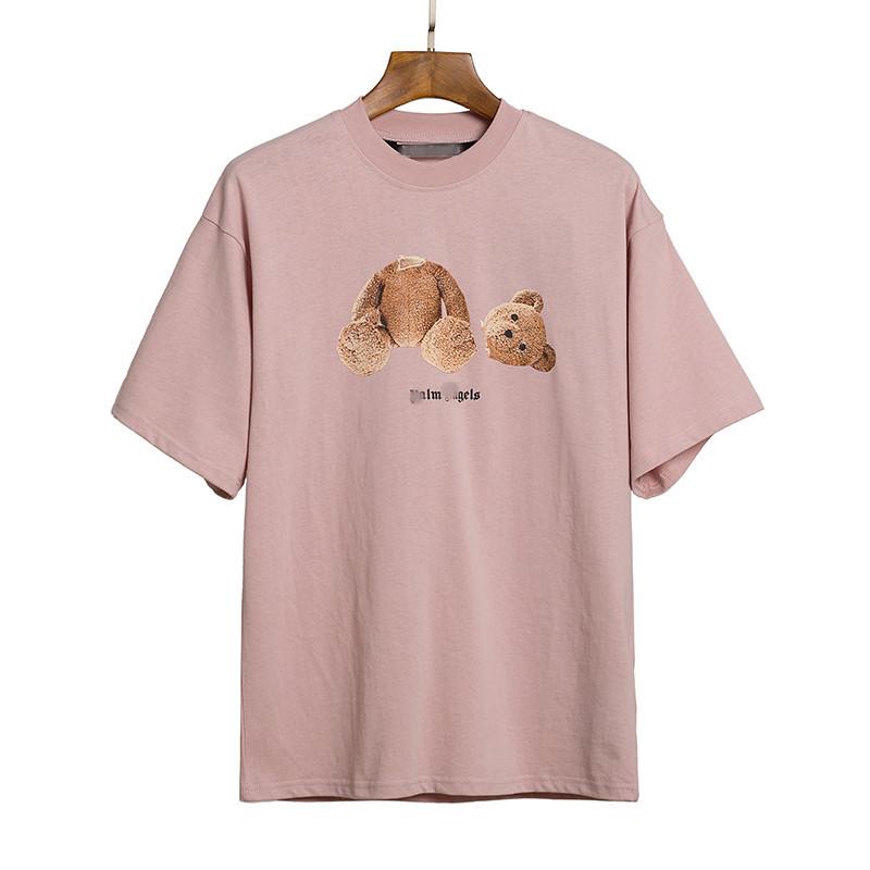 Manufacturer wholesale tide brand angel severed head teddy bear printed T-shirt loose men and women ins couple letter short sleeves