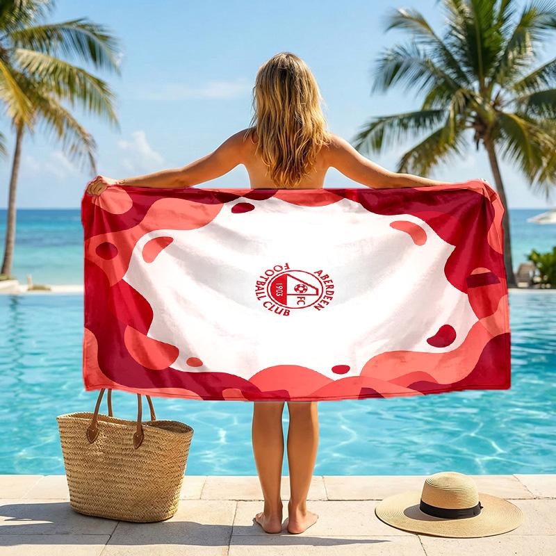 Asciugamano da Spiaggia Asciugatura Rapida Aberdeen FC Stampa Microfibra Assorbente Portatile da Viaggio Asciugamano da Nuoto