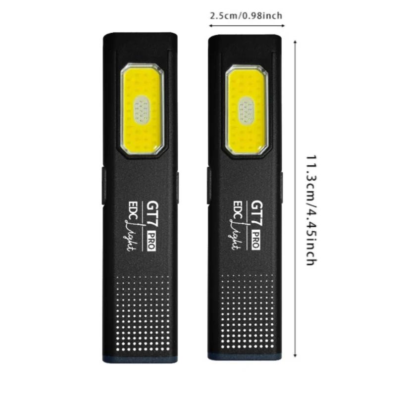 Mini Portable Rechargeable LED Torch Light Waterproof Outdoor Work Pocket Flashlight with Tail Magnetic Compact LED Flashlight