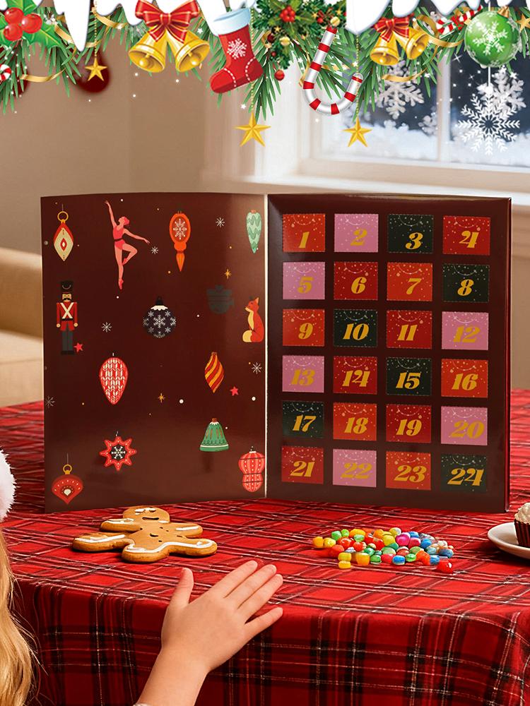 Christmas Countdown Calendar Boxes 24 Days Empty Christmas Countdown Calendar for Valentine's Day Women Kids